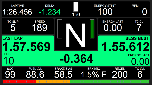 Ferrari 499P Dashboard Layout 5